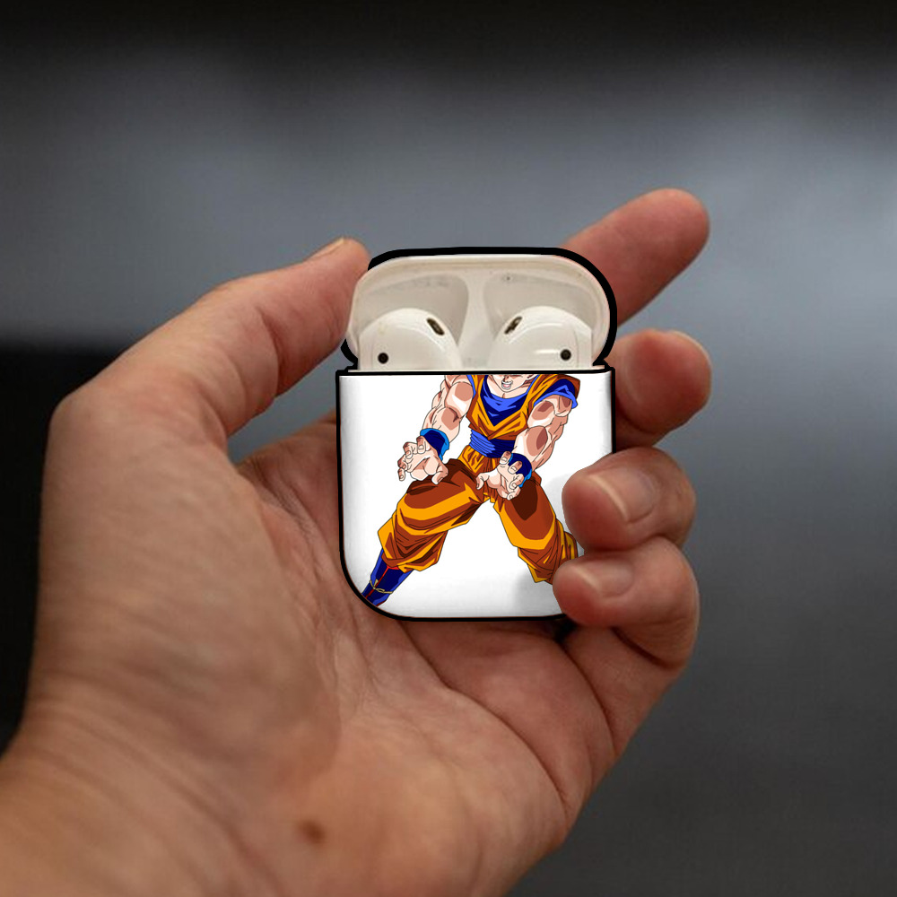 ドラゴンボール 孫悟空（そん ごくう）Son Goku カカロット DRAGON BALL Kakarotto AirPods 第2世代保護ケース ハードシェル ブラック 耐衝撃・防指紋・カラビナ付き