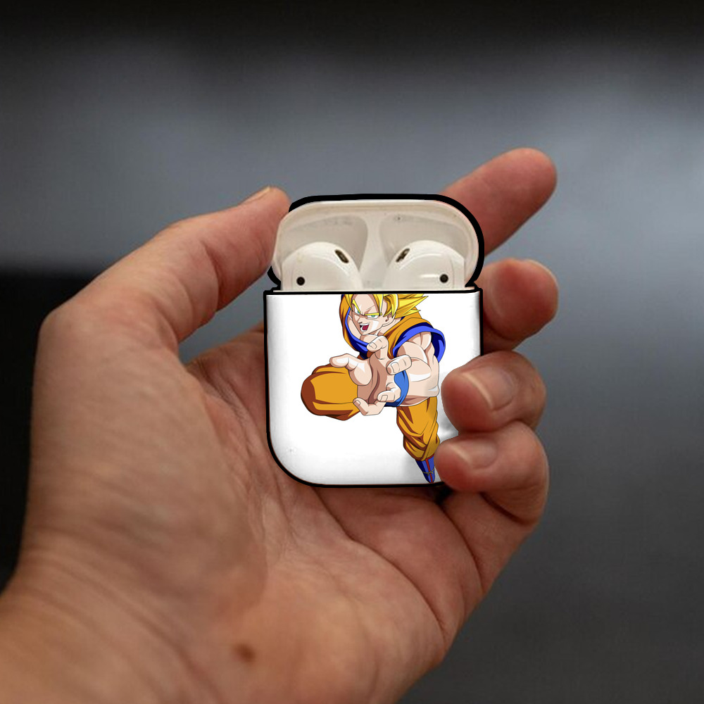 ドラゴンボール 孫悟空（そん ごくう）Son Goku カカロット DRAGON BALL Kakarotto AirPods 第2世代保護ケース ハードシェル ブラック 耐衝撃・防指紋・カラビナ付き