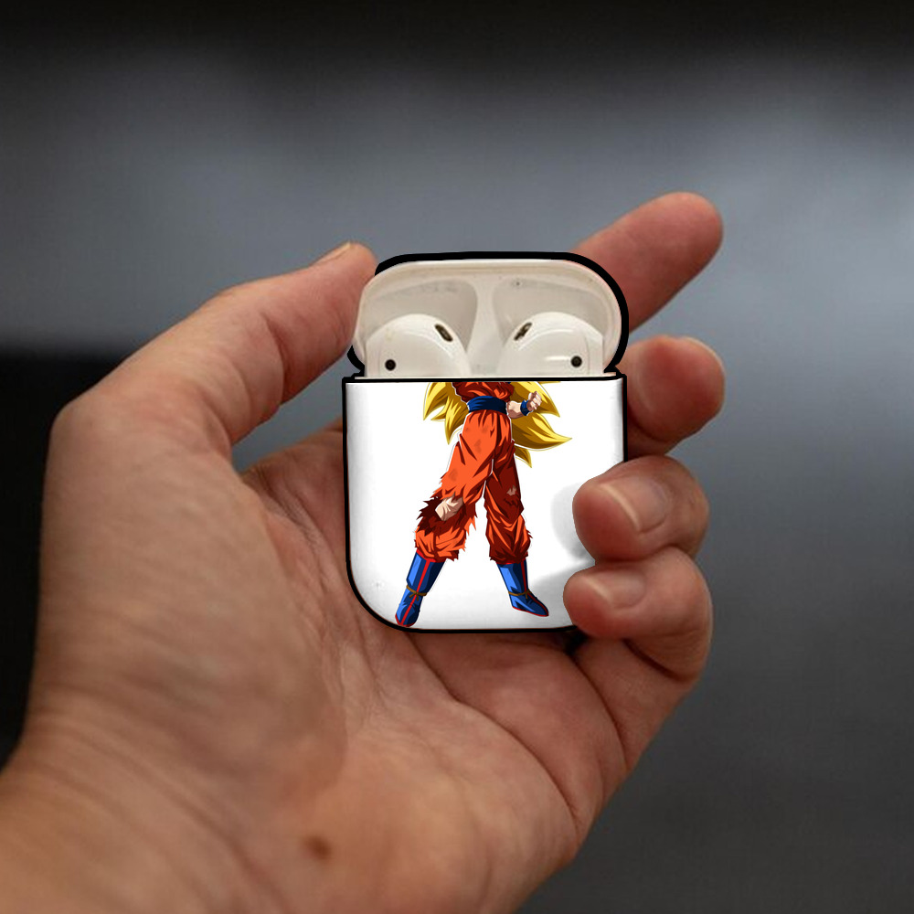 ドラゴンボール 孫悟空（そん ごくう）Son Goku カカロット DRAGON BALL Kakarotto AirPods 第2世代保護ケース ハードシェル ブラック 耐衝撃・防指紋・カラビナ付き