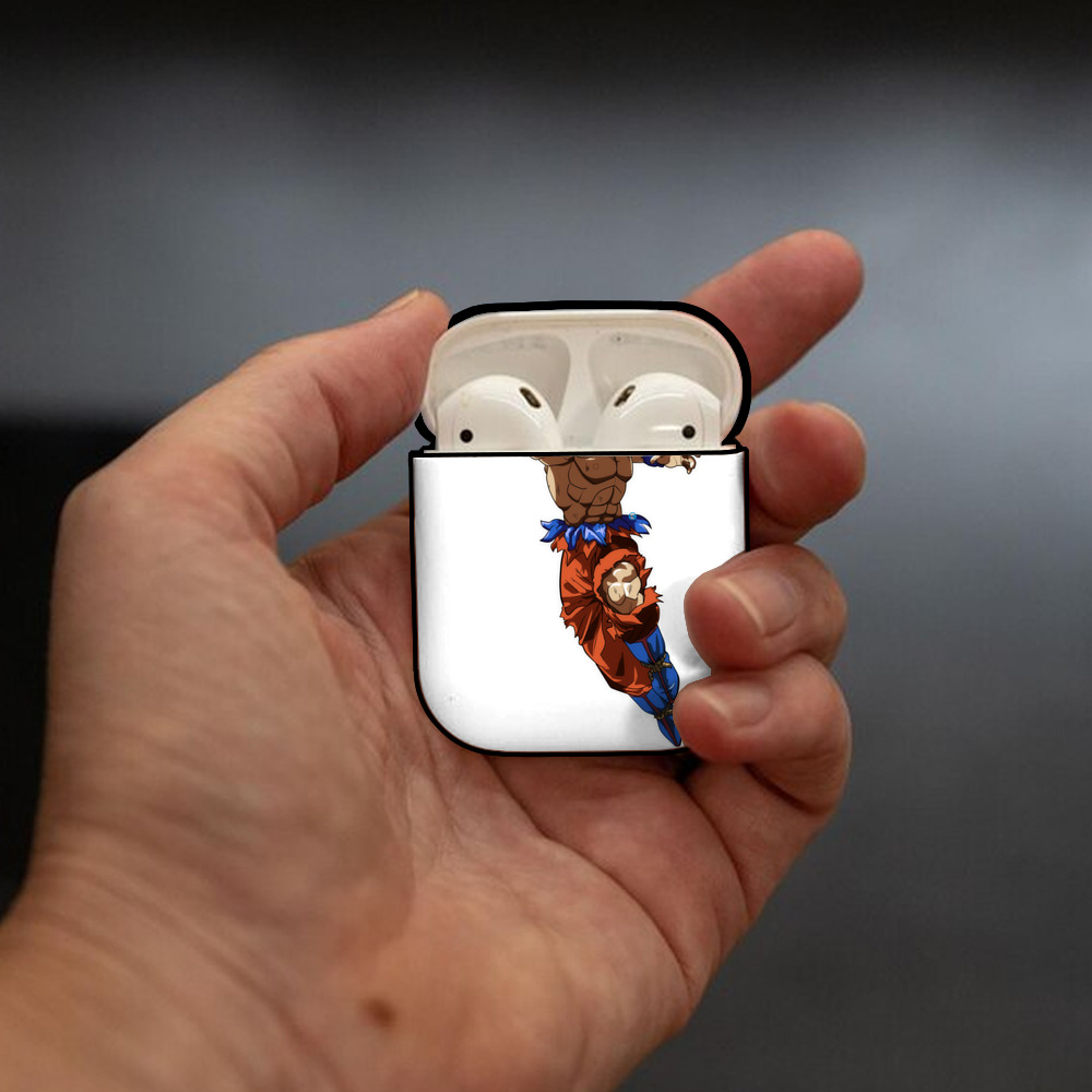 ドラゴンボール 孫悟空（そん ごくう）Son Goku カカロット DRAGON BALL Kakarotto AirPods 第2世代保護ケース ハードシェル ブラック 耐衝撃・防指紋・カラビナ付き