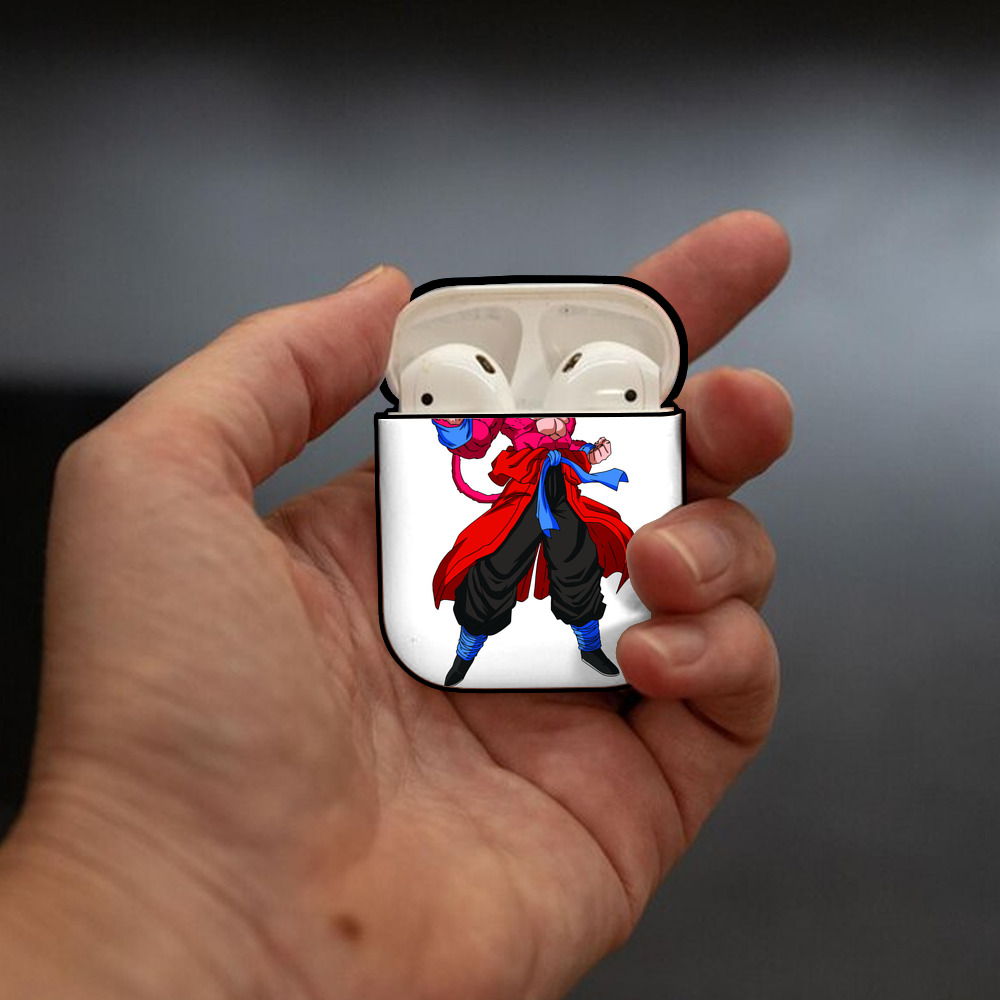 ドラゴンボール 孫悟空（そん ごくう）Son Goku カカロット DRAGON BALL Kakarotto AirPods 第2世代保護ケース ハードシェル ブラック 耐衝撃・防指紋・カラビナ付き