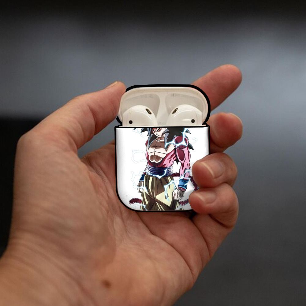 ドラゴンボール 孫悟空（そん ごくう）Son Goku カカロット DRAGON BALL Kakarotto AirPods 第2世代保護ケース ハードシェル ブラック 耐衝撃・防指紋・カラビナ付き