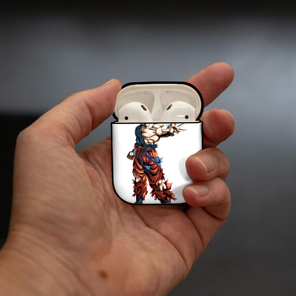 ドラゴンボール 孫悟空（そん ごくう）Son Goku カカロット DRAGON BALL Kakarotto AirPods 第2世代保護ケース ハードシェル ブラック 耐衝撃・防指紋・カラビナ付き