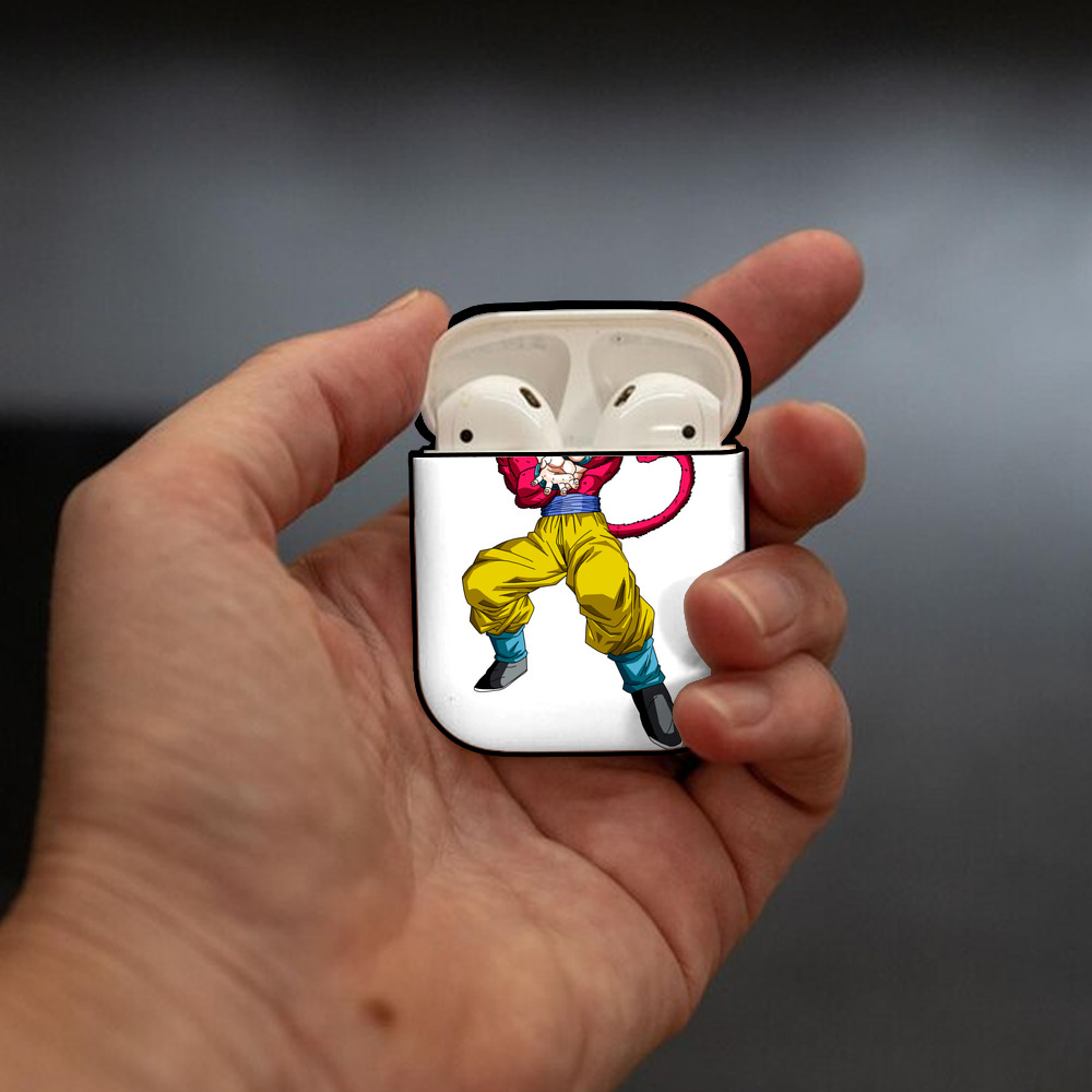 ドラゴンボール 孫悟空（そん ごくう）Son Goku カカロット DRAGON BALL Kakarotto AirPods 第2世代保護ケース ハードシェル ブラック 耐衝撃・防指紋・カラビナ付き