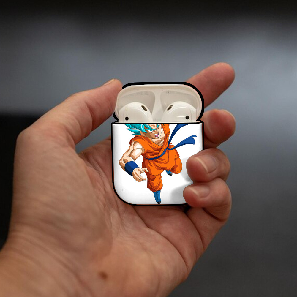 ドラゴンボール 孫悟空（そん ごくう）Son Goku カカロット DRAGON BALL Kakarotto AirPods 第2世代保護ケース ハードシェル ブラック 耐衝撃・防指紋・カラビナ付き