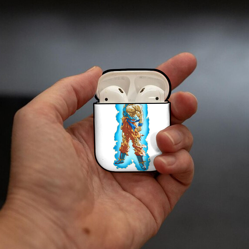 ドラゴンボール 孫悟空（そん ごくう）Son Goku カカロット DRAGON BALL Kakarotto AirPods 第2世代保護ケース ハードシェル ブラック 耐衝撃・防指紋・カラビナ付き