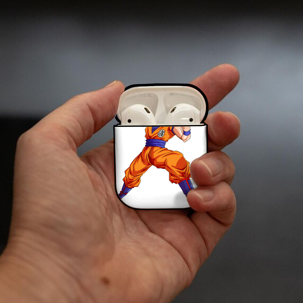 ドラゴンボール 孫悟空（そん ごくう）Son Goku カカロット DRAGON BALL Kakarotto AirPods 第2世代保護ケース ハードシェル ブラック 耐衝撃・防指紋・カラビナ付き