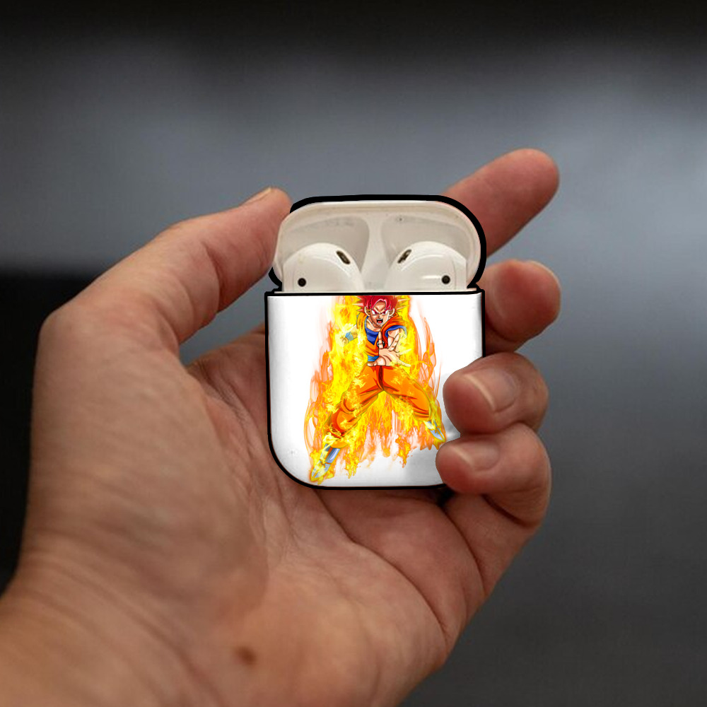 ドラゴンボール 孫悟空（そん ごくう）Son Goku カカロット DRAGON BALL Kakarotto AirPods 第2世代保護ケース ハードシェル ブラック 耐衝撃・防指紋・カラビナ付き