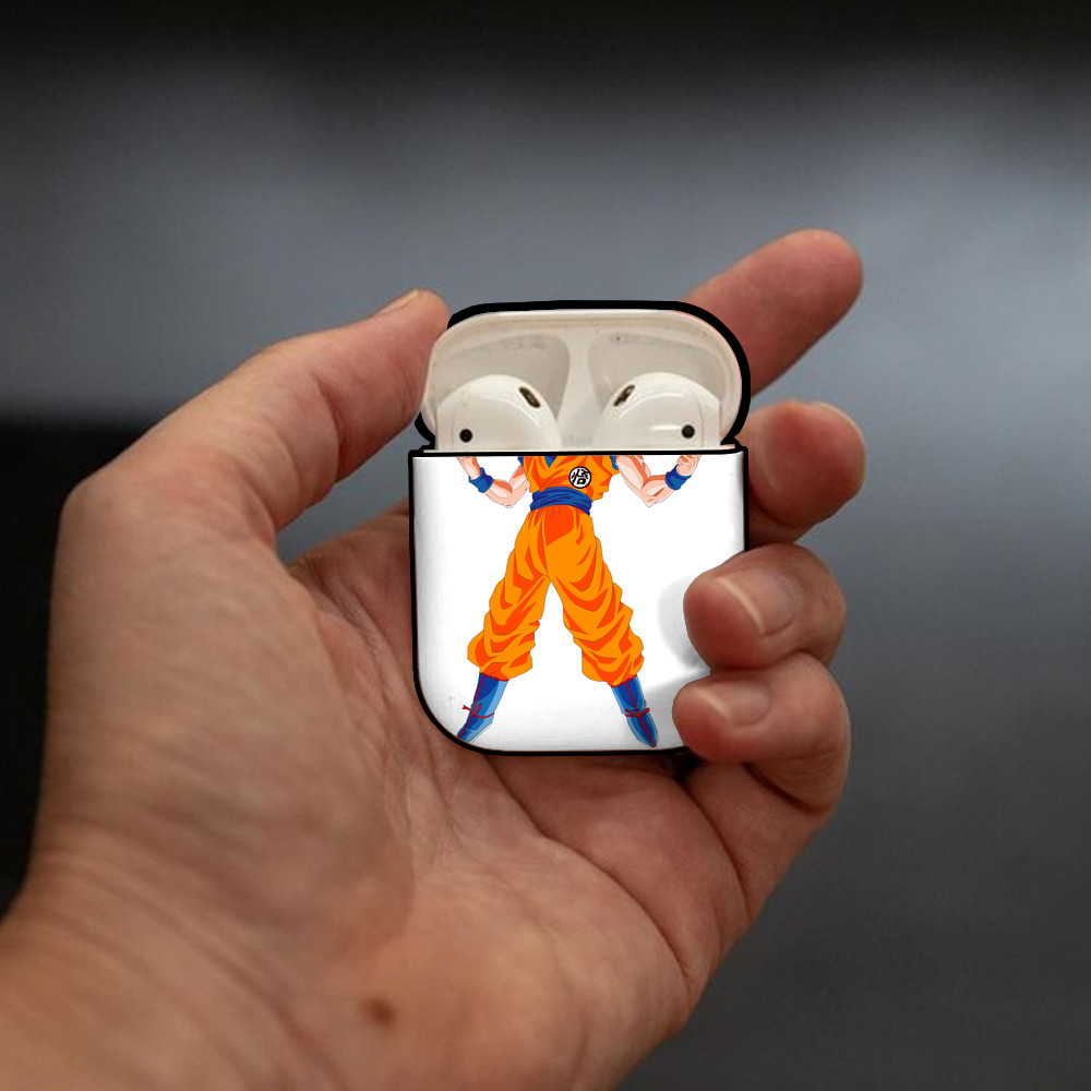 ドラゴンボール 孫悟空（そん ごくう）Son Goku カカロット DRAGON BALL Kakarotto AirPods 第2世代保護ケース ハードシェル ブラック 耐衝撃・防指紋・カラビナ付き