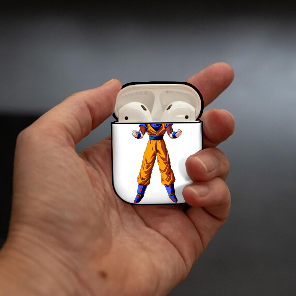 ドラゴンボール 孫悟空（そん ごくう）Son Goku カカロット DRAGON BALL Kakarotto AirPods 第2世代保護ケース ハードシェル ブラック 耐衝撃・防指紋・カラビナ付き