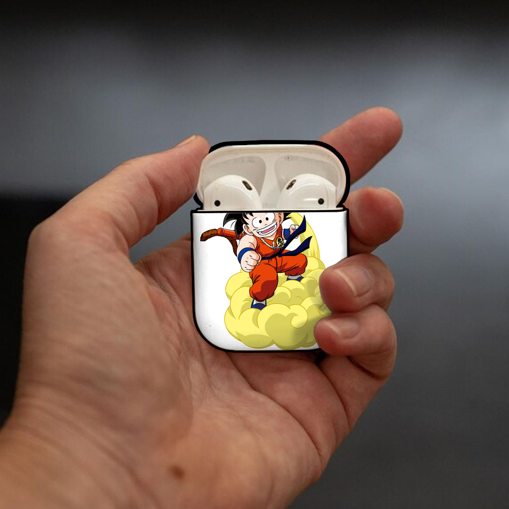 ドラゴンボール 孫悟空（そん ごくう）Son Goku カカロット DRAGON BALL Kakarotto AirPods 第2世代保護ケース ハードシェル ブラック 耐衝撃・防指紋・カラビナ付き
