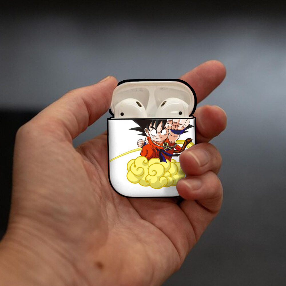 ドラゴンボール 孫悟空（そん ごくう）Son Goku カカロット DRAGON BALL Kakarotto AirPods 第2世代保護ケース ハードシェル ブラック 耐衝撃・防指紋・カラビナ付き