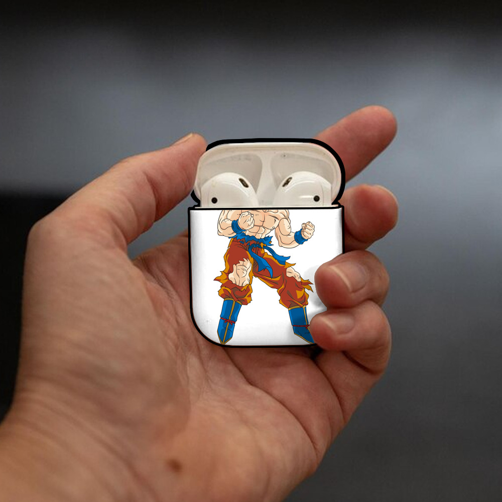 ドラゴンボール 孫悟空（そん ごくう）Son Goku カカロット DRAGON BALL Kakarotto AirPods 第2世代保護ケース ハードシェル ブラック 耐衝撃・防指紋・カラビナ付き