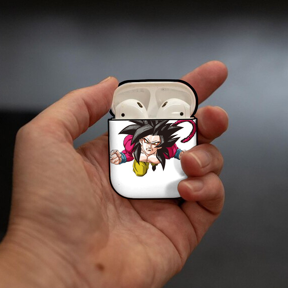 ドラゴンボール 孫悟空（そん ごくう）Son Goku カカロット DRAGON BALL Kakarotto AirPods 第2世代保護ケース ハードシェル ブラック 耐衝撃・防指紋・カラビナ付き