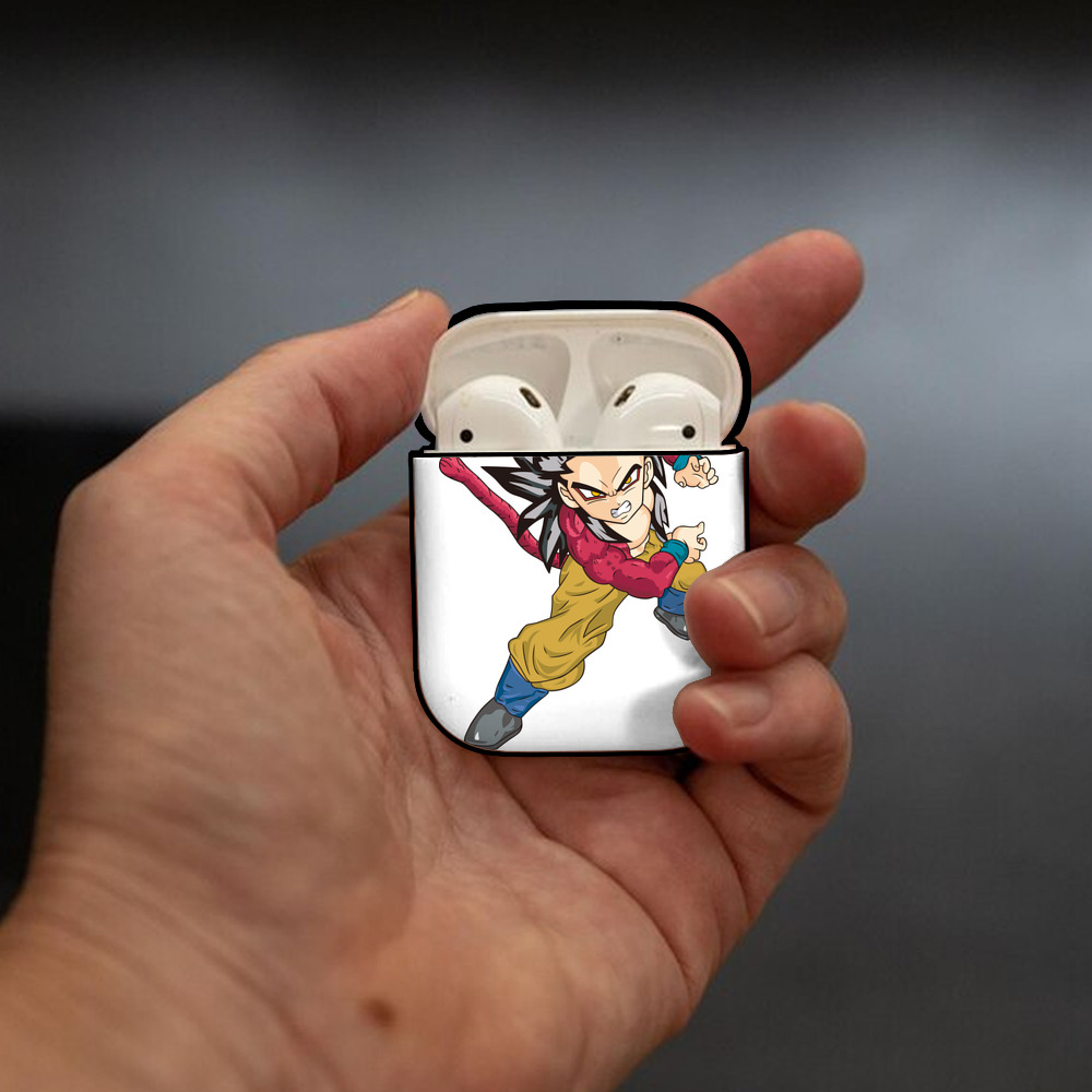 ドラゴンボール 孫悟空（そん ごくう）Son Goku カカロット DRAGON BALL Kakarotto AirPods 第2世代保護ケース ハードシェル ブラック 耐衝撃・防指紋・カラビナ付き
