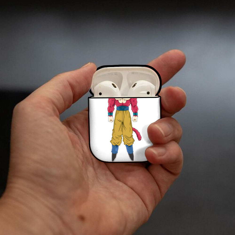 ドラゴンボール 孫悟空（そん ごくう）Son Goku カカロット DRAGON BALL Kakarotto AirPods 第2世代保護ケース ハードシェル ブラック 耐衝撃・防指紋・カラビナ付き