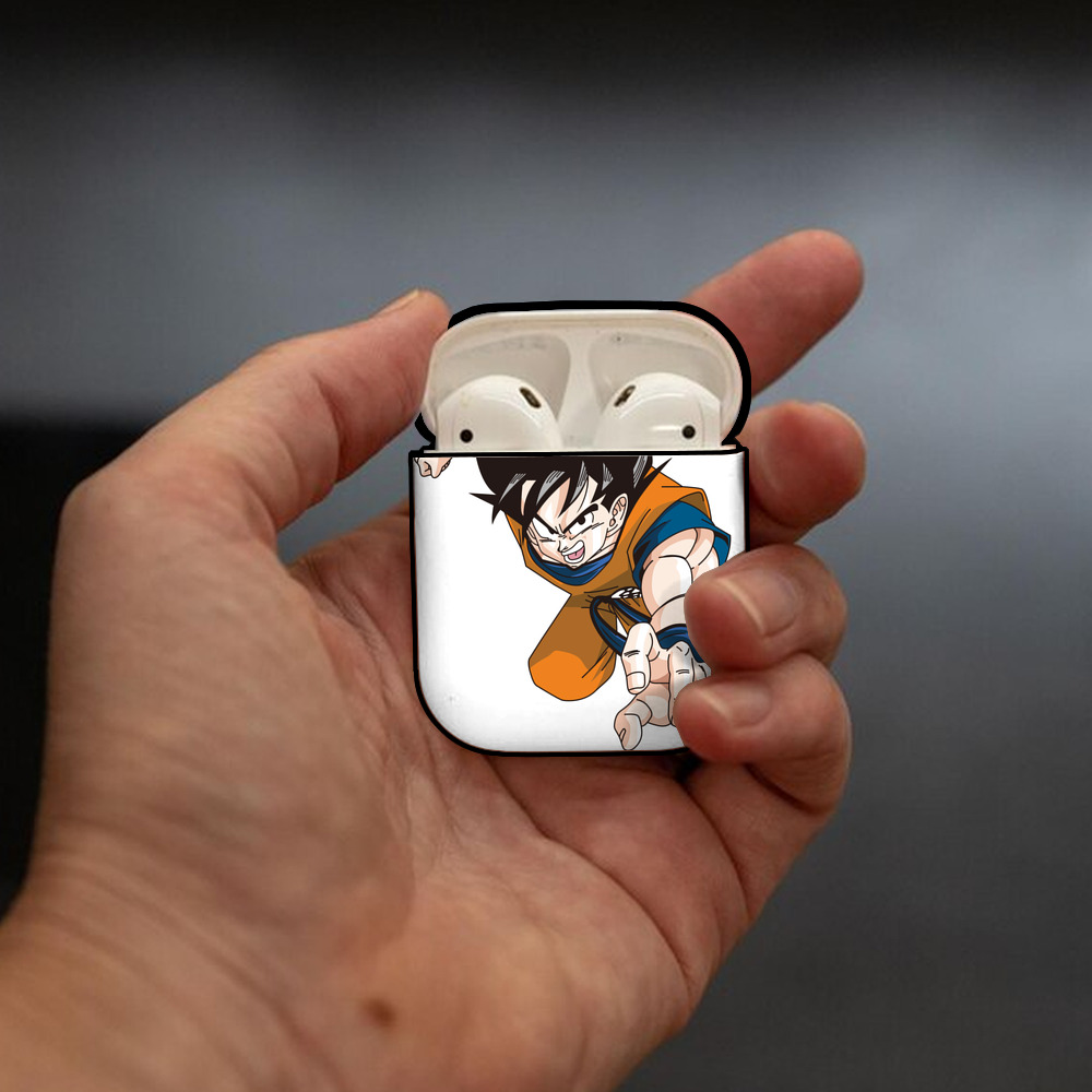 ドラゴンボール 孫悟空（そん ごくう）Son Goku カカロット DRAGON BALL Kakarotto AirPods 第2世代保護ケース ハードシェル ブラック 耐衝撃・防指紋・カラビナ付き