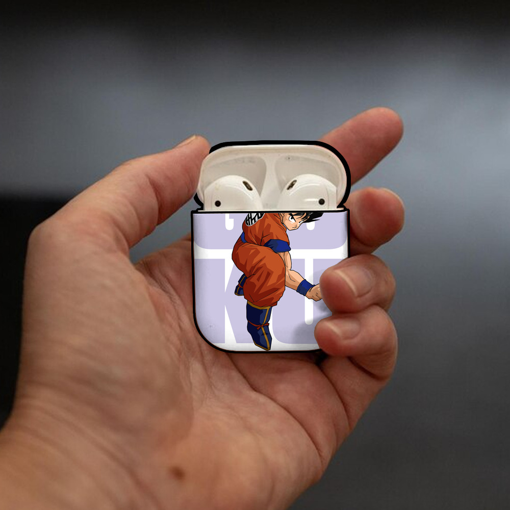 ドラゴンボール 孫悟空（そん ごくう）Son Goku カカロット DRAGON BALL Kakarotto AirPods 第2世代保護ケース ハードシェル ブラック 耐衝撃・防指紋・カラビナ付き