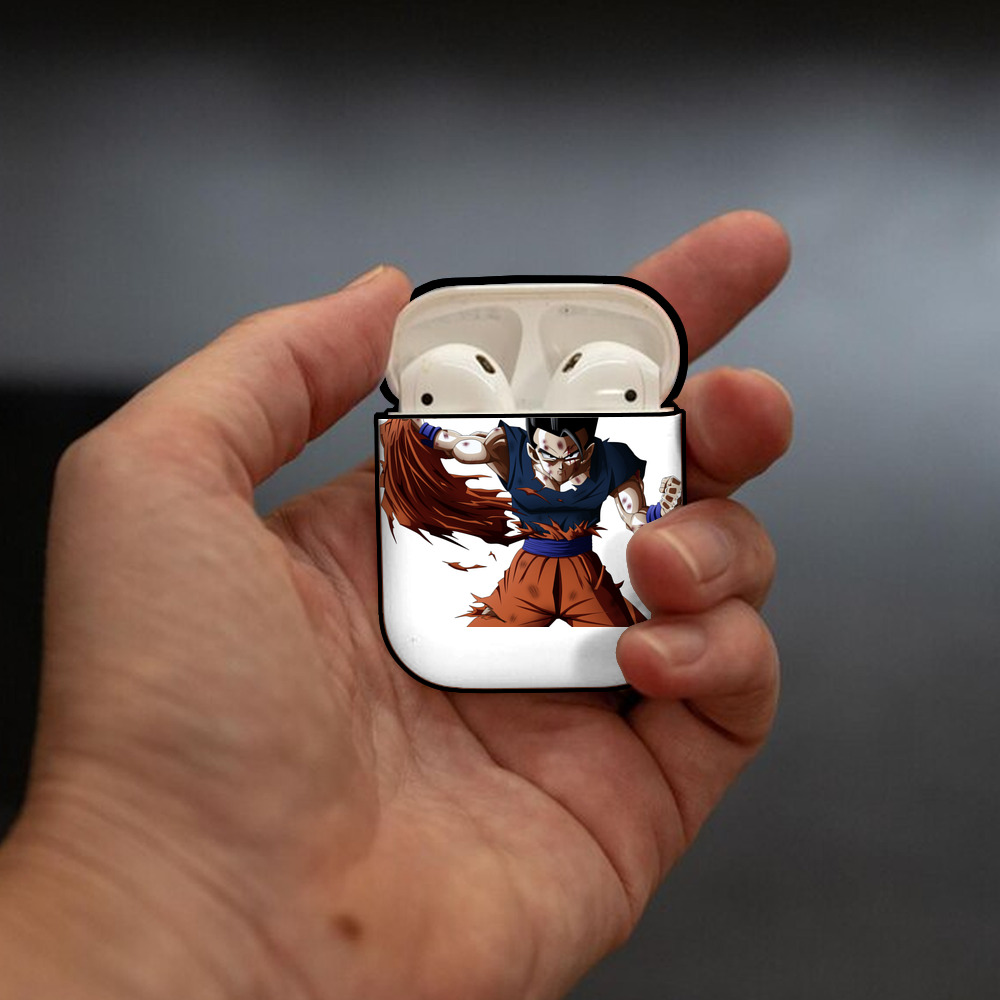 ドラゴンボール ベジータ四世（Bejīta Yonsei）DRAGON BALL Vegeta IV AirPods 第2世代保護ケース ハードシェル ブラック 耐衝撃・防指紋・カラビナ付き