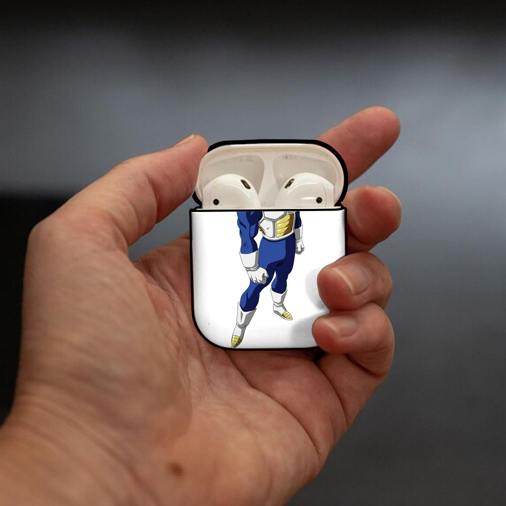 ドラゴンボール ベジータ四世（Bejīta Yonsei）DRAGON BALL Vegeta IV AirPods 第2世代保護ケース ハードシェル ブラック 耐衝撃・防指紋・カラビナ付き