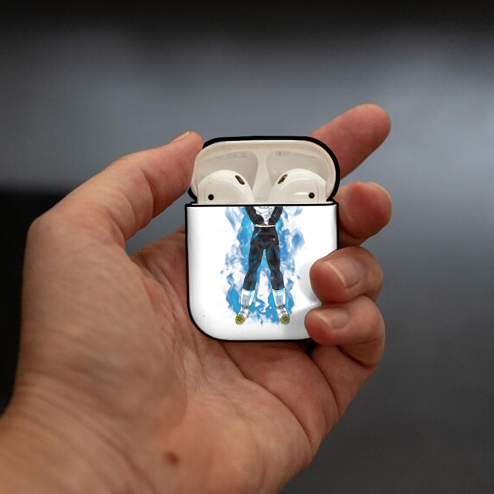 ドラゴンボール ベジータ四世（Bejīta Yonsei）DRAGON BALL Vegeta IV AirPods 第2世代保護ケース ハードシェル ブラック 耐衝撃・防指紋・カラビナ付き