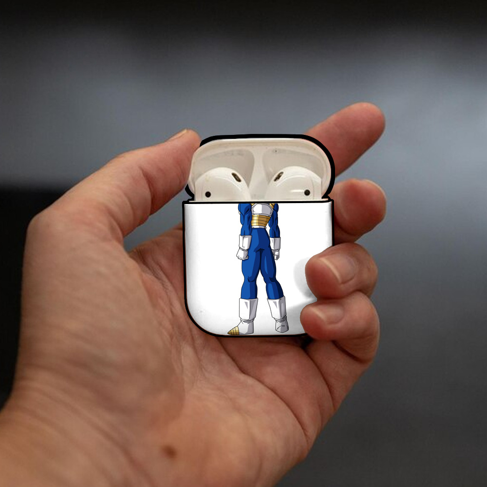 ドラゴンボール ベジータ四世（Bejīta Yonsei）DRAGON BALL Vegeta IV AirPods 第2世代保護ケース ハードシェル ブラック 耐衝撃・防指紋・カラビナ付き