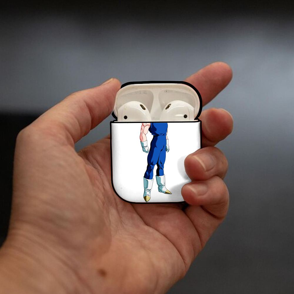 ドラゴンボール ベジータ四世（Bejīta Yonsei）DRAGON BALL Vegeta IV AirPods 第2世代保護ケース ハードシェル ブラック 耐衝撃・防指紋・カラビナ付き