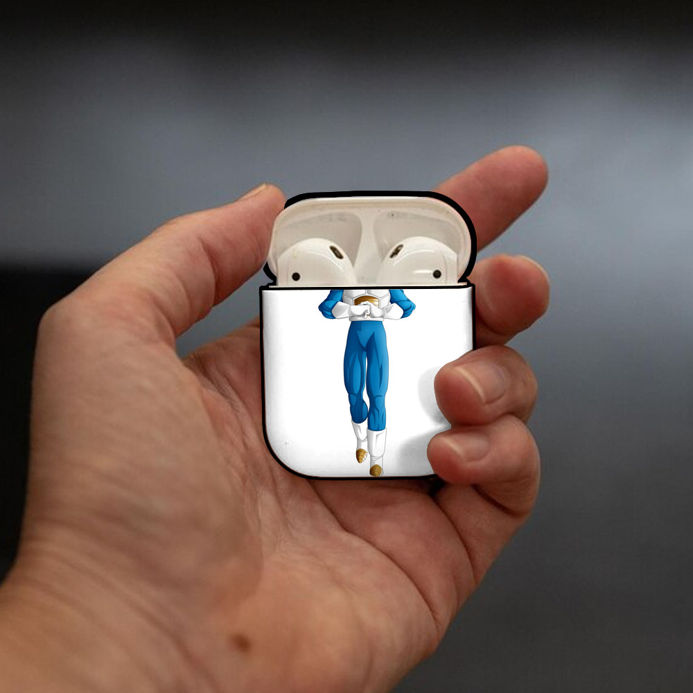 ドラゴンボール ベジータ四世（Bejīta Yonsei）DRAGON BALL Vegeta IV AirPods 第2世代保護ケース ハードシェル ブラック 耐衝撃・防指紋・カラビナ付き