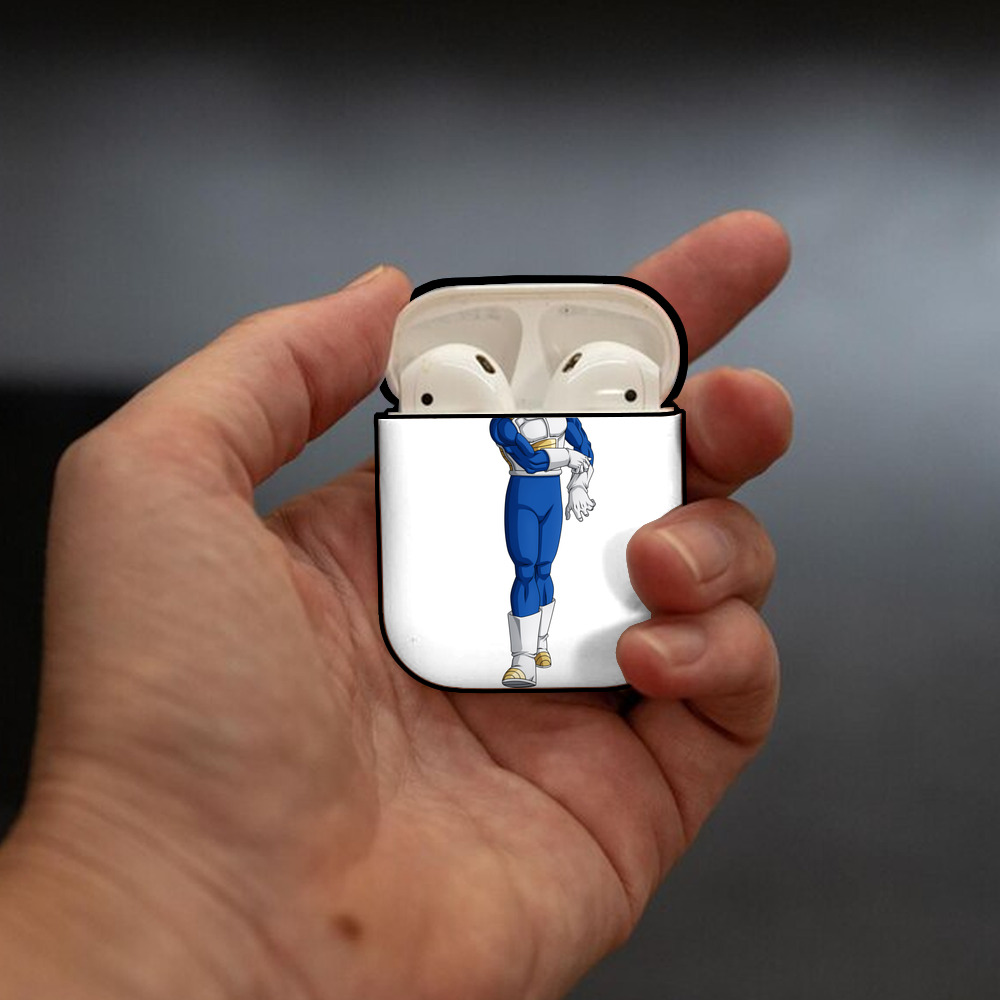 ドラゴンボール ベジータ四世（Bejīta Yonsei）DRAGON BALL Vegeta IV AirPods 第2世代保護ケース ハードシェル ブラック 耐衝撃・防指紋・カラビナ付き