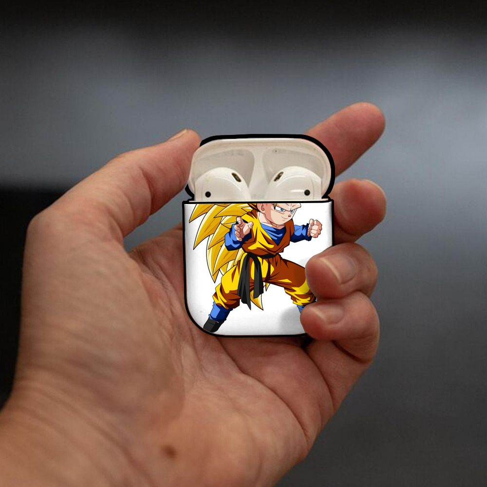 ドラゴンボール ベジータ四世（Bejīta Yonsei）DRAGON BALL Vegeta IV AirPods 第2世代保護ケース ハードシェル ブラック 耐衝撃・防指紋・カラビナ付き