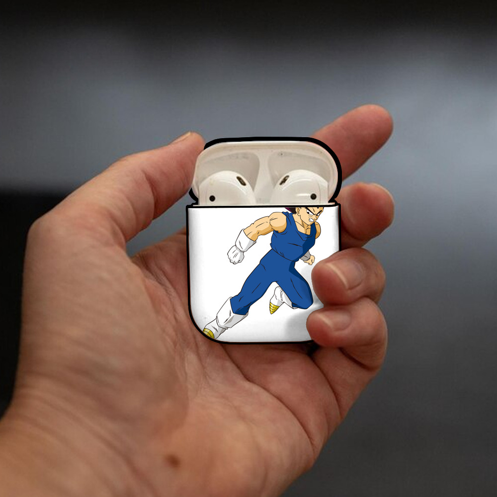 ドラゴンボール ベジータ四世（Bejīta Yonsei）DRAGON BALL Vegeta IV AirPods 第2世代保護ケース ハードシェル ブラック 耐衝撃・防指紋・カラビナ付き