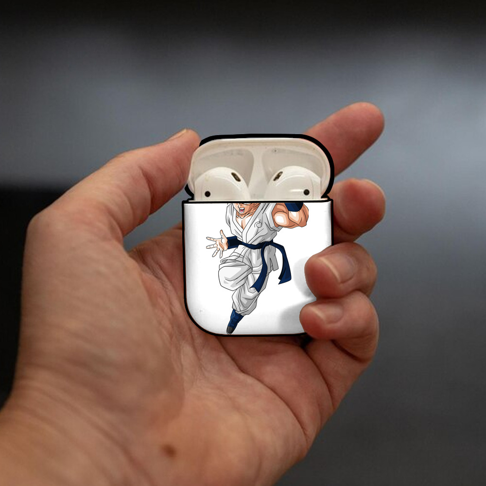 ドラゴンボール 孫 悟飯（そんごはん）DRAGON BALL Son Gohan AirPods 第2世代保護ケース ハードシェル ブラック 耐衝撃・防指紋・カラビナ付き