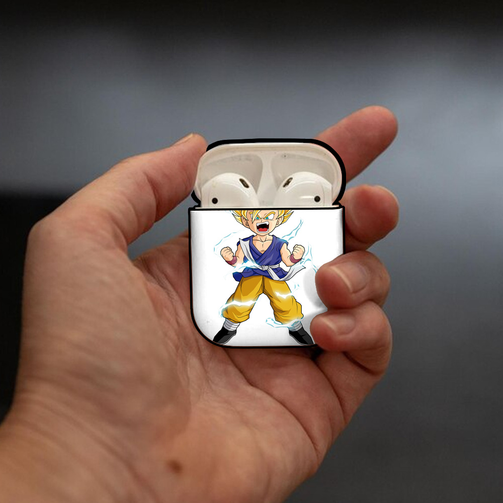ドラゴンボール 孫 悟飯（そんごはん）DRAGON BALL Son Gohan AirPods 第2世代保護ケース ハードシェル ブラック 耐衝撃・防指紋・カラビナ付き