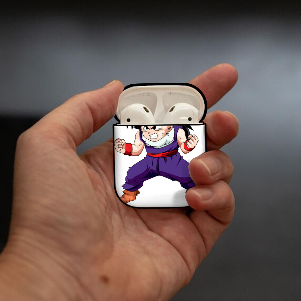 ドラゴンボール 孫 悟飯（そんごはん）DRAGON BALL Son Gohan AirPods 第2世代保護ケース ハードシェル ブラック 耐衝撃・防指紋・カラビナ付き