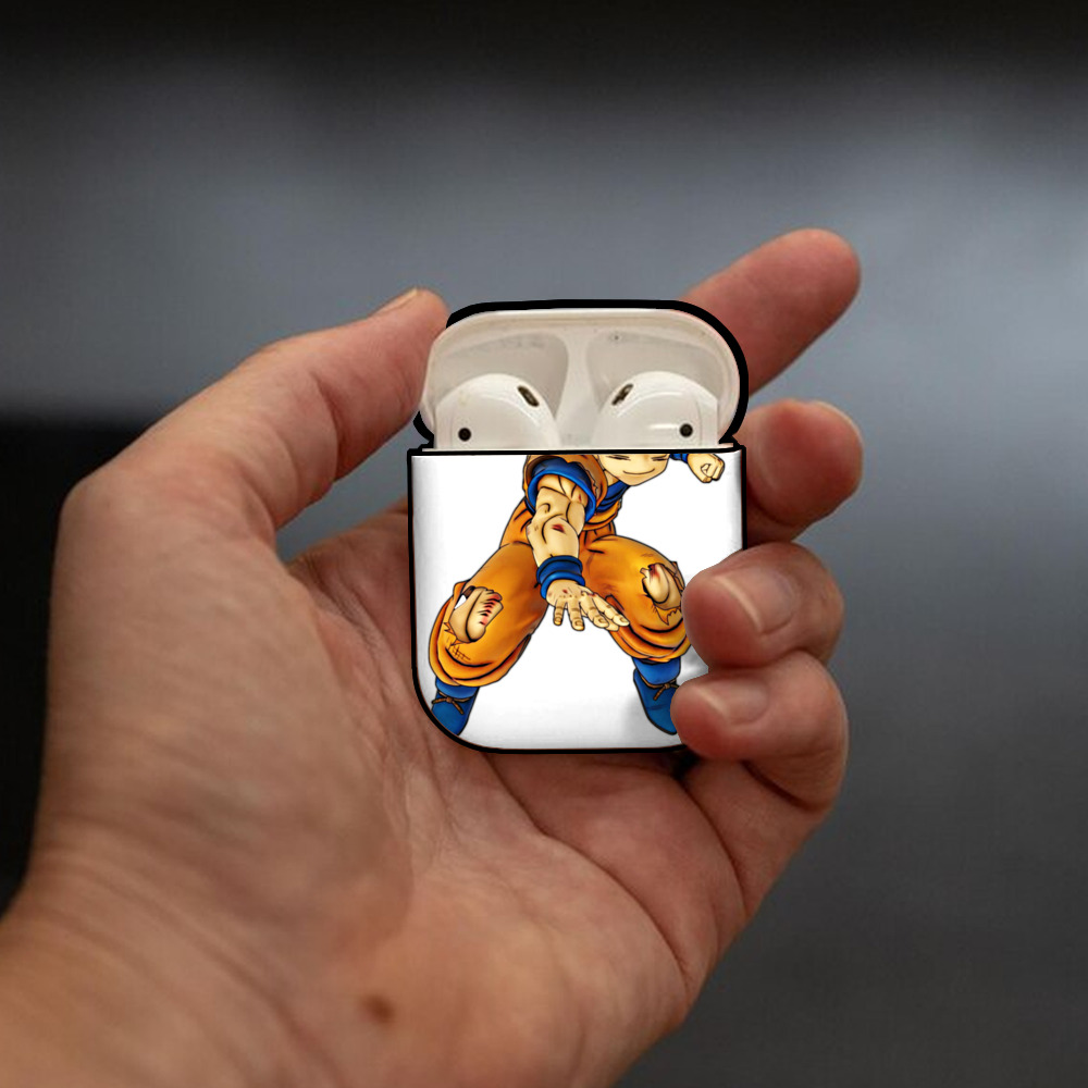 ドラゴンボール クリリン DRAGON BALL krillin AirPods 第2世代保護ケース ハードシェル ブラック 耐衝撃・防指紋・カラビナ付き