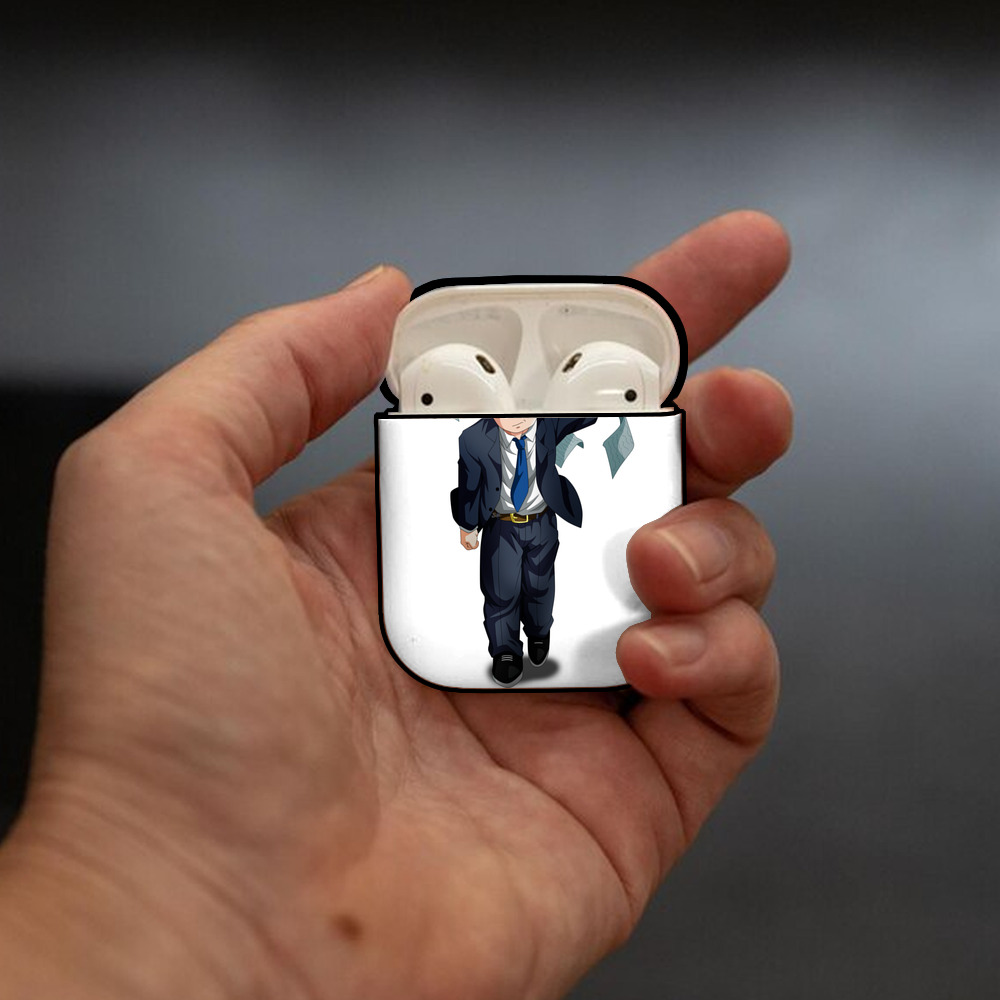 ドラゴンボール クリリン DRAGON BALL krillin AirPods 第2世代保護ケース ハードシェル ブラック 耐衝撃・防指紋・カラビナ付き
