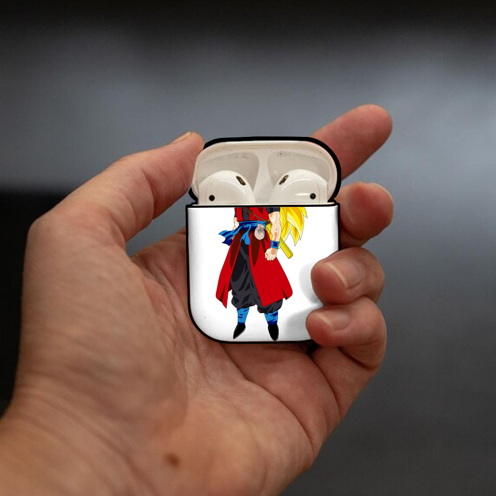 ドラゴンボール トランクス（Torankusu）DRAGON BALL Trunks AirPods 第2世代保護ケース ハードシェル ブラック 耐衝撃・防指紋・カラビナ付き