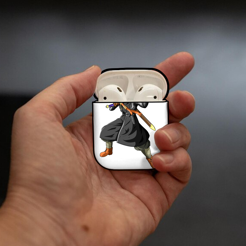 ドラゴンボール トランクス（Torankusu）DRAGON BALL Trunks AirPods 第2世代保護ケース ハードシェル ブラック 耐衝撃・防指紋・カラビナ付き