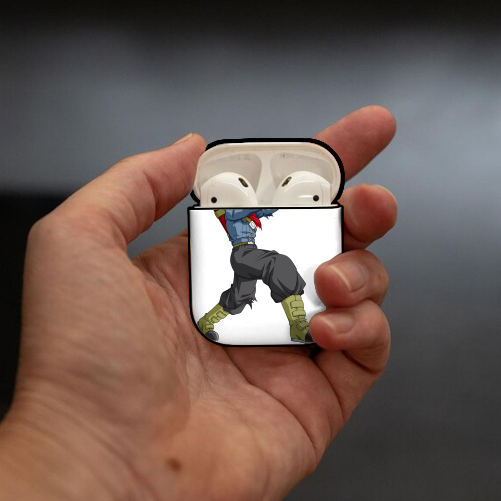 ドラゴンボール トランクス（Torankusu）DRAGON BALL Trunks AirPods 第2世代保護ケース ハードシェル ブラック 耐衝撃・防指紋・カラビナ付き