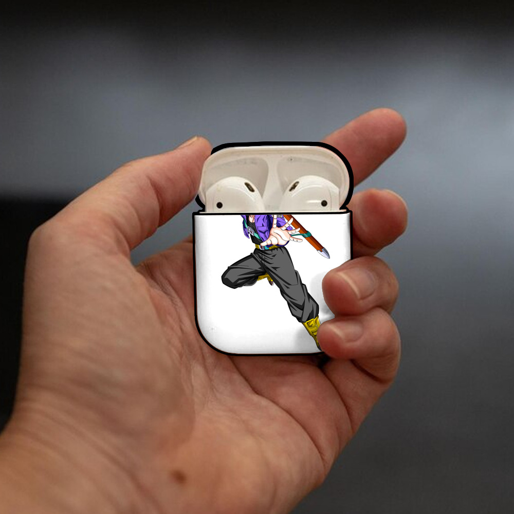 ドラゴンボール トランクス（Torankusu）DRAGON BALL Trunks AirPods 第2世代保護ケース ハードシェル ブラック 耐衝撃・防指紋・カラビナ付き