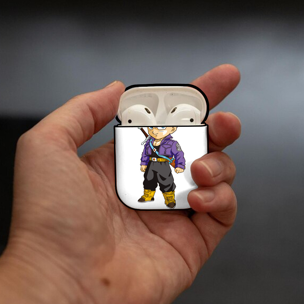 ドラゴンボール トランクス（Torankusu）DRAGON BALL Trunks AirPods 第2世代保護ケース ハードシェル ブラック 耐衝撃・防指紋・カラビナ付き
