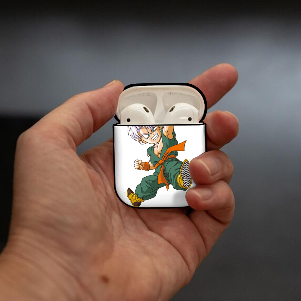 ドラゴンボール トランクス（Torankusu）DRAGON BALL Trunks AirPods 第2世代保護ケース ハードシェル ブラック 耐衝撃・防指紋・カラビナ付き