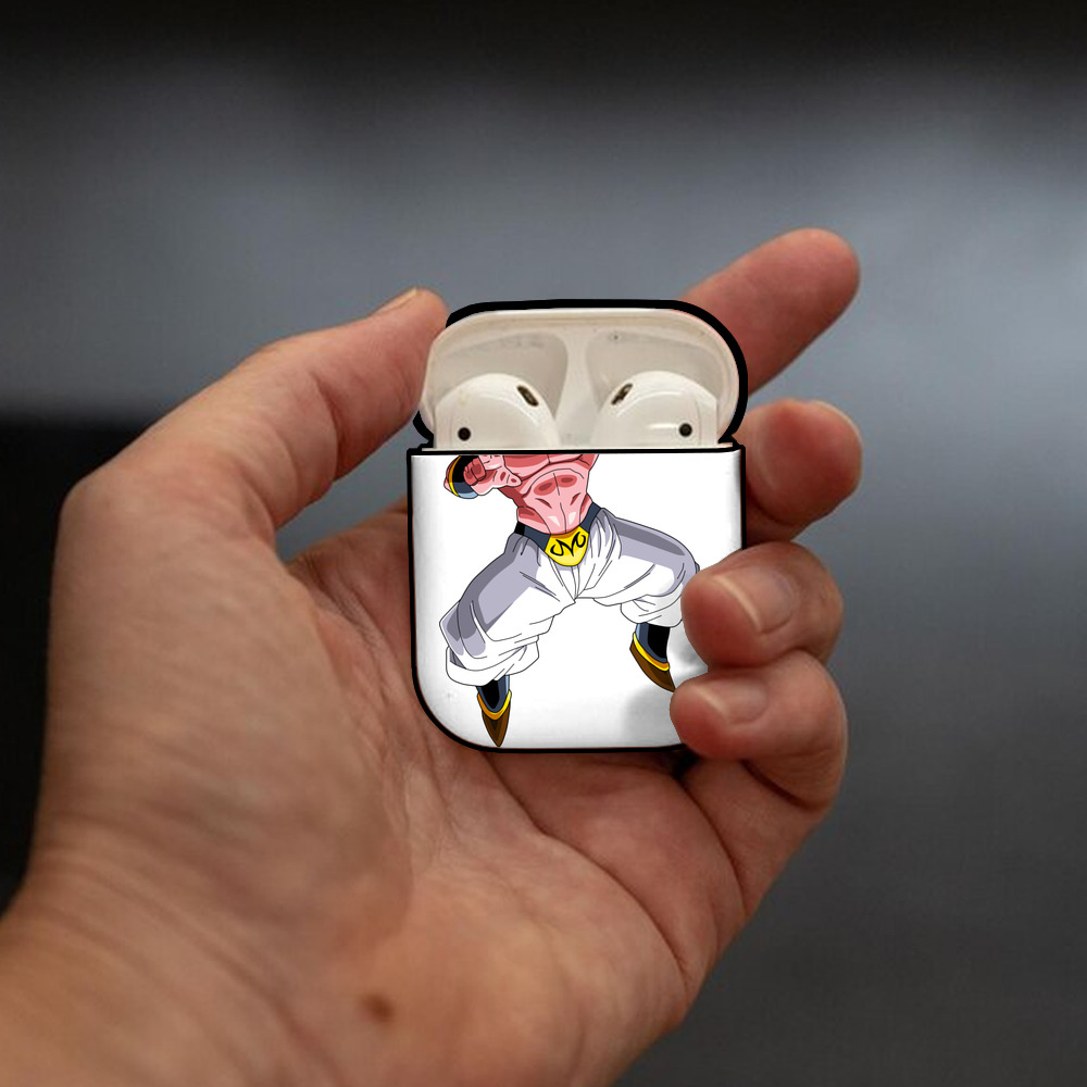 ドラゴンボール 魔人ブウ DRAGON BALL Majin Buu AirPods 第2世代保護ケース ハードシェル ブラック 耐衝撃・防指紋・カラビナ付き