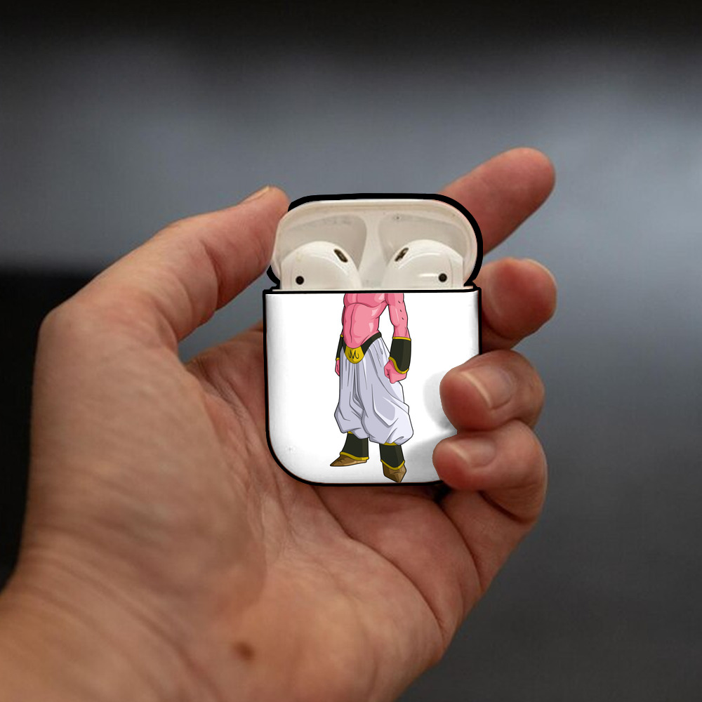 ドラゴンボール 魔人ブウ DRAGON BALL Majin Buu AirPods 第2世代保護ケース ハードシェル ブラック 耐衝撃・防指紋・カラビナ付き