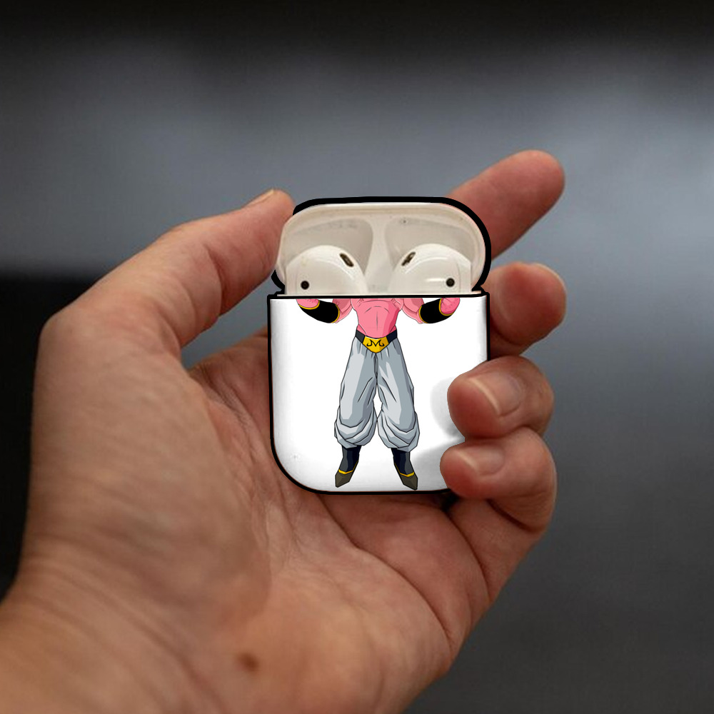 ドラゴンボール 魔人ブウ DRAGON BALL Majin Buu AirPods 第2世代保護ケース ハードシェル ブラック 耐衝撃・防指紋・カラビナ付き