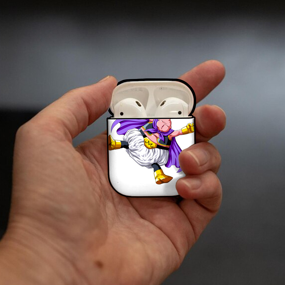 ドラゴンボール 魔人ブウ DRAGON BALL Majin Buu AirPods 第2世代保護ケース ハードシェル ブラック 耐衝撃・防指紋・カラビナ付き