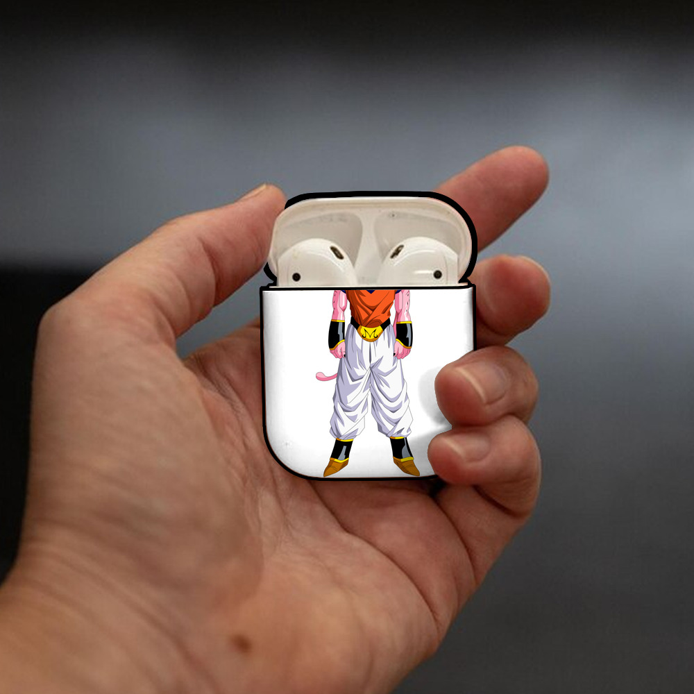 ドラゴンボール 魔人ブウ DRAGON BALL Majin Buu AirPods 第2世代保護ケース ハードシェル ブラック 耐衝撃・防指紋・カラビナ付き