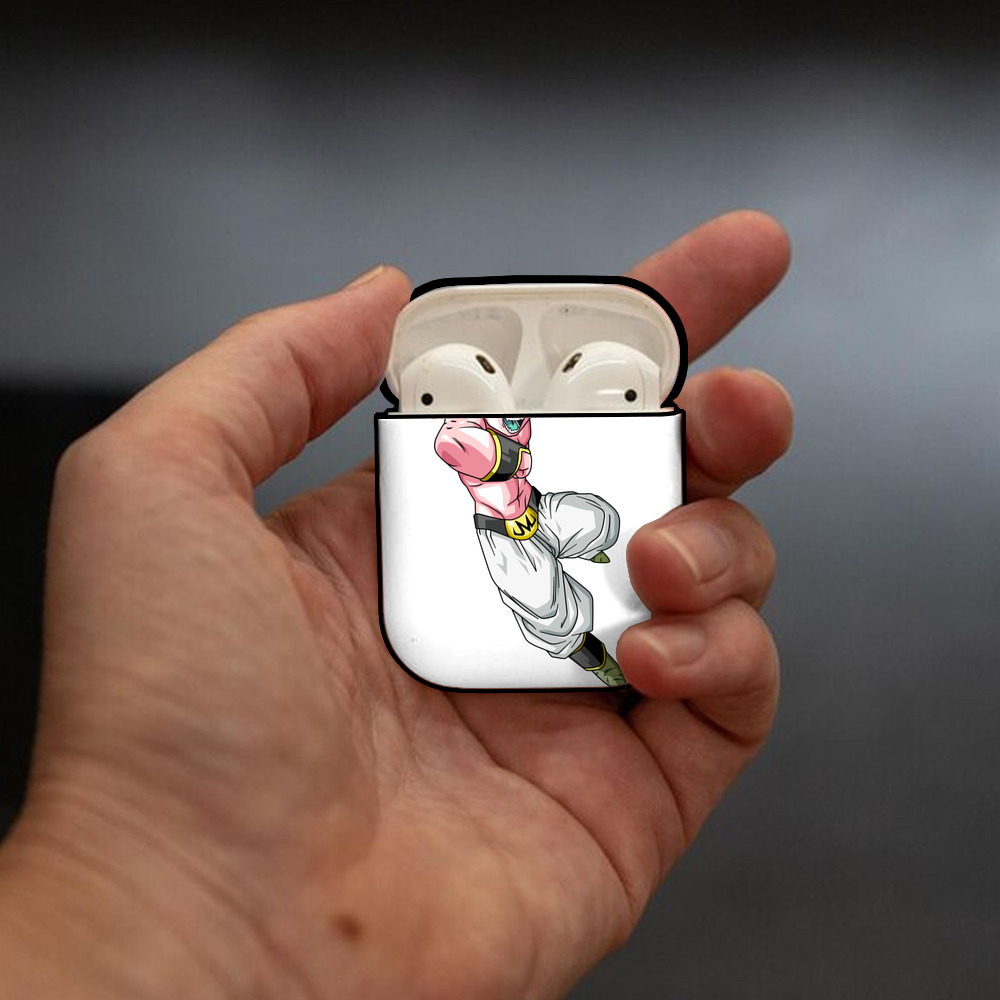 ドラゴンボール 魔人ブウ DRAGON BALL Majin Buu AirPods 第2世代保護ケース ハードシェル ブラック 耐衝撃・防指紋・カラビナ付き