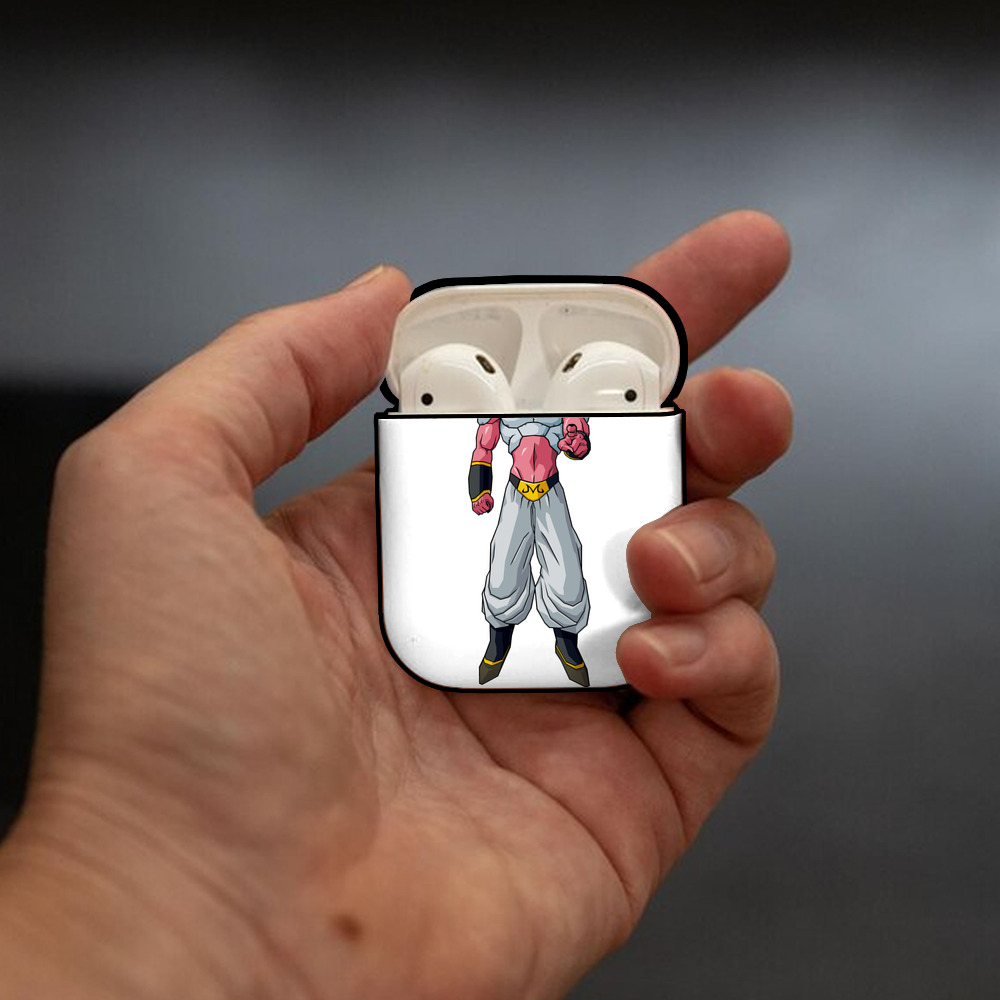 ドラゴンボール 魔人ブウ DRAGON BALL Majin Buu AirPods 第2世代保護ケース ハードシェル ブラック 耐衝撃・防指紋・カラビナ付き