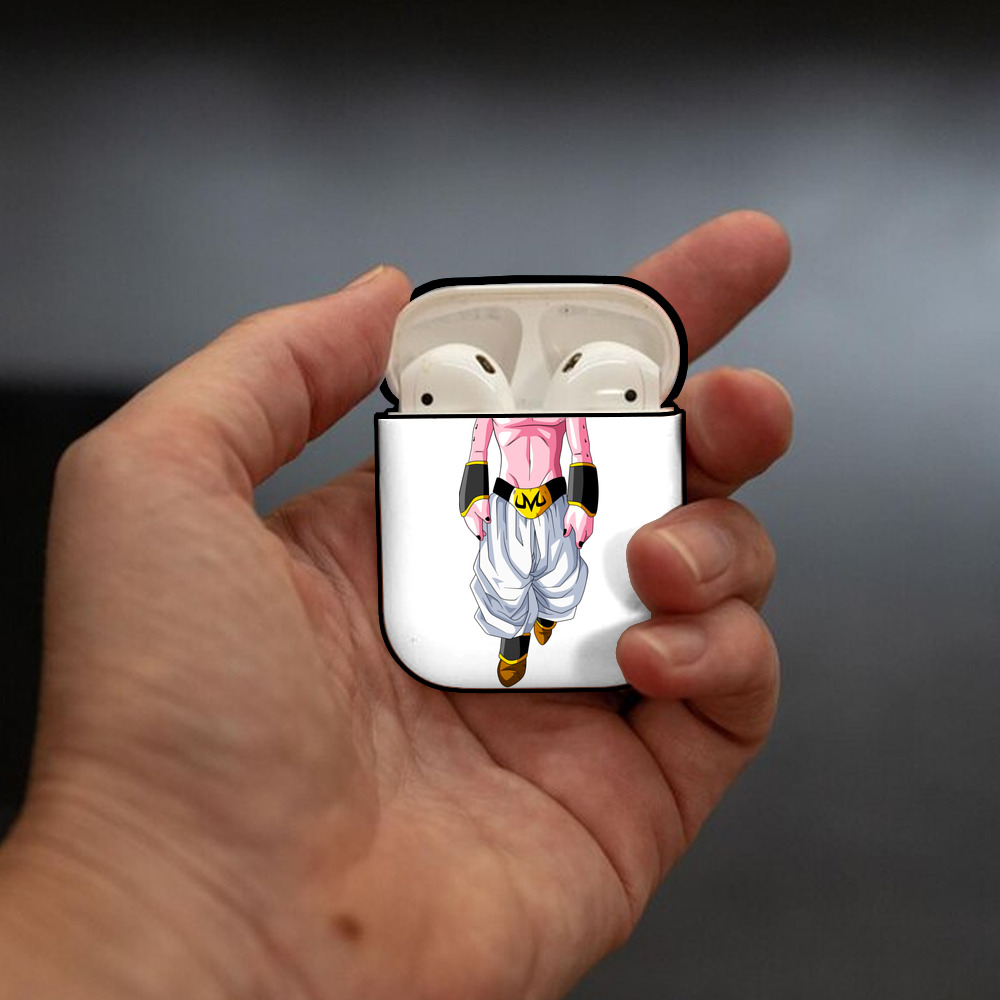 ドラゴンボール 魔人ブウ DRAGON BALL Majin Buu AirPods 第2世代保護ケース ハードシェル ブラック 耐衝撃・防指紋・カラビナ付き